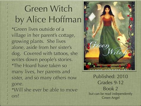 Green Witch Alice Hoffman: Connecting with Nature through Literature